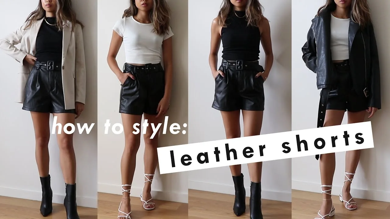 leather shorts